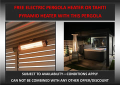 4m x 3.6m Aluminium Louvered Pergola – Grey