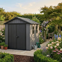 Keter 11’x7.5’ Newton Plus Side Entry Plastic Shed Graphite