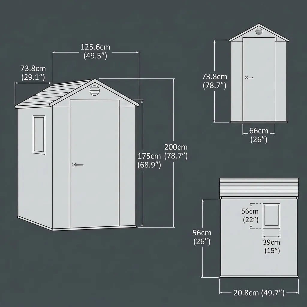 Keter 4×6 Darwin Heavy Duty Plastic Garden Shed Brown