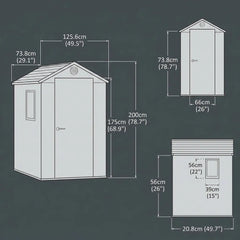 Keter 4×6 Darwin Heavy Duty Plastic Garden Shed Brown