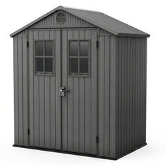 Keter 4×6 Darwin Heavy Duty Plastic Garden Shed Grey