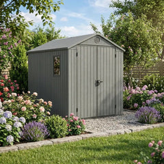 Keter 6×8 Darwin Heavy Duty Plastic Garden Shed Green