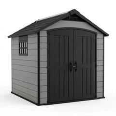 Keter 7.5’x11’ Premier Heavy Duty Plastic Shed Grey