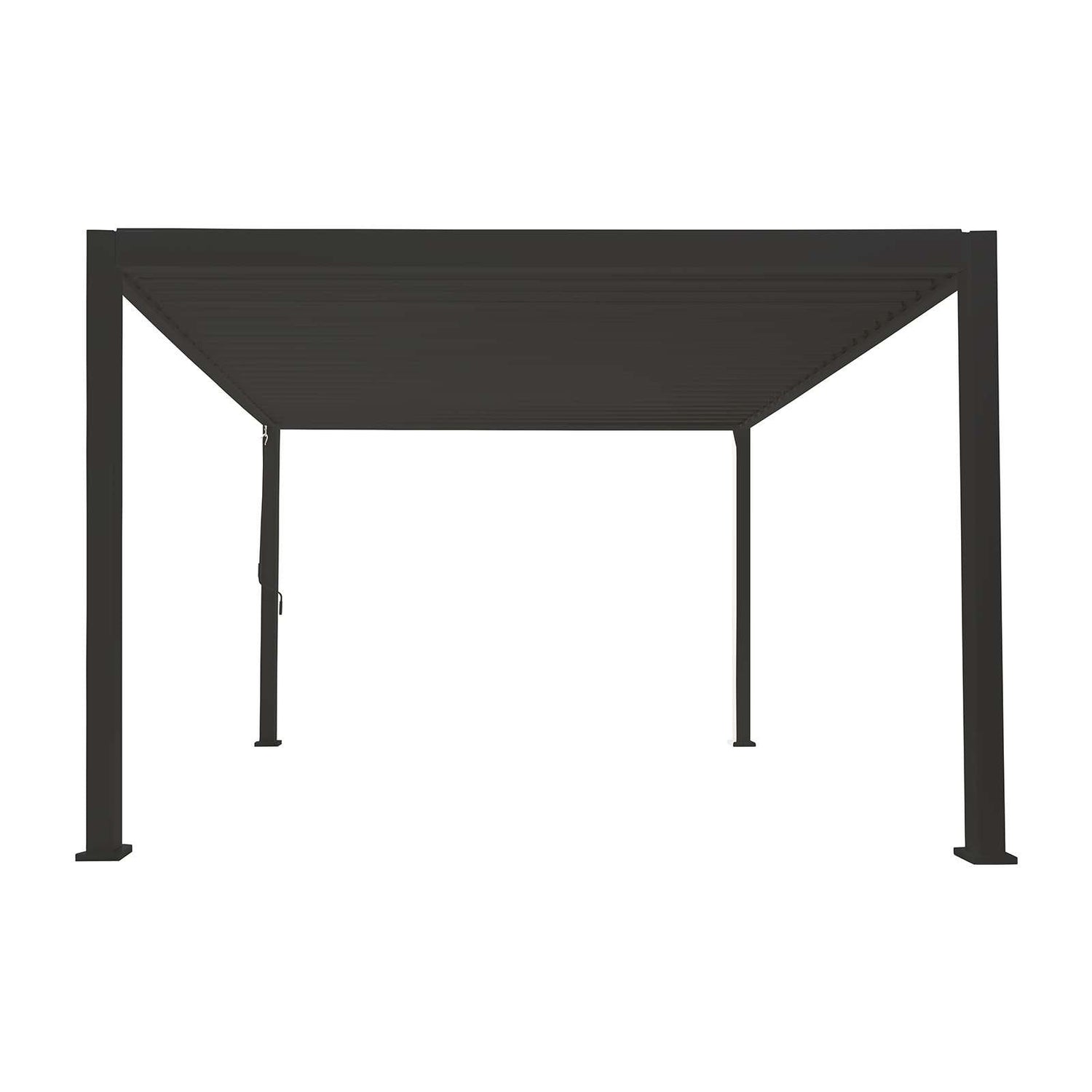 3m x 3m Square Aluminium Louvered Pergola – Grey