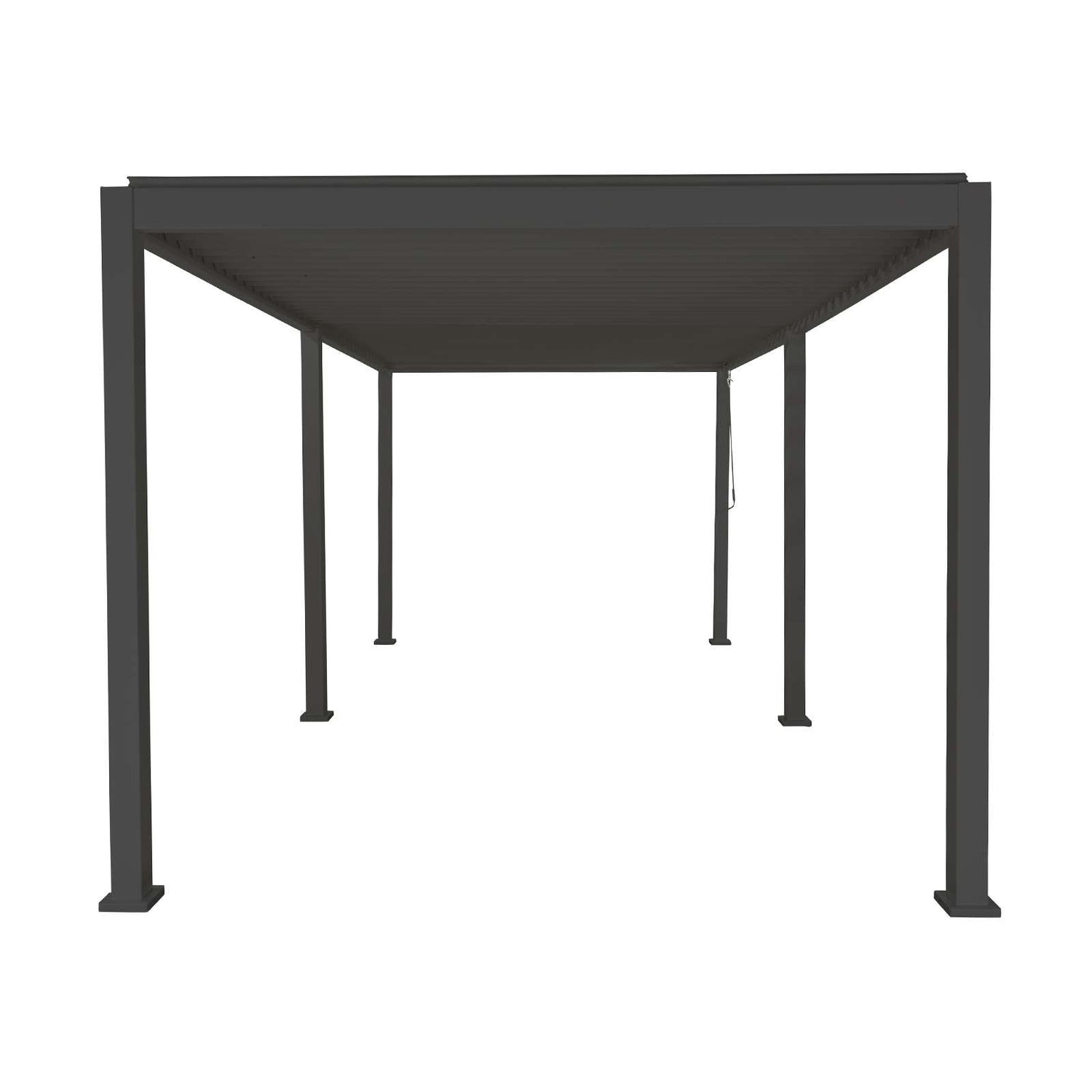6m x 3m Rectangular Aluminium Louvered Pergola – Grey