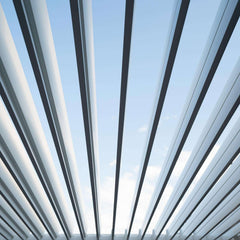 6m x 3m Rectangular Aluminium Louvered Pergola – Grey