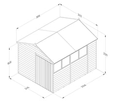 Forest 8 x 10 ft Overlap Shed
